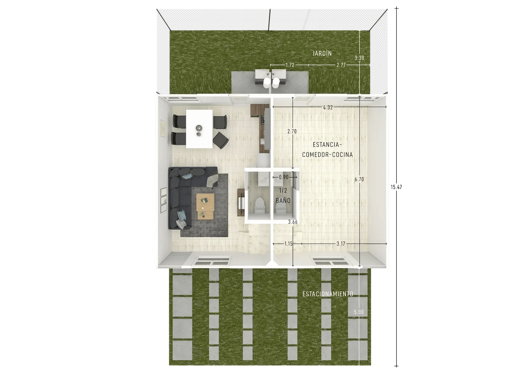 Planta Baja de Casa en Huehuetoca, Edo Mex | Modelo Esmeralda Crecida