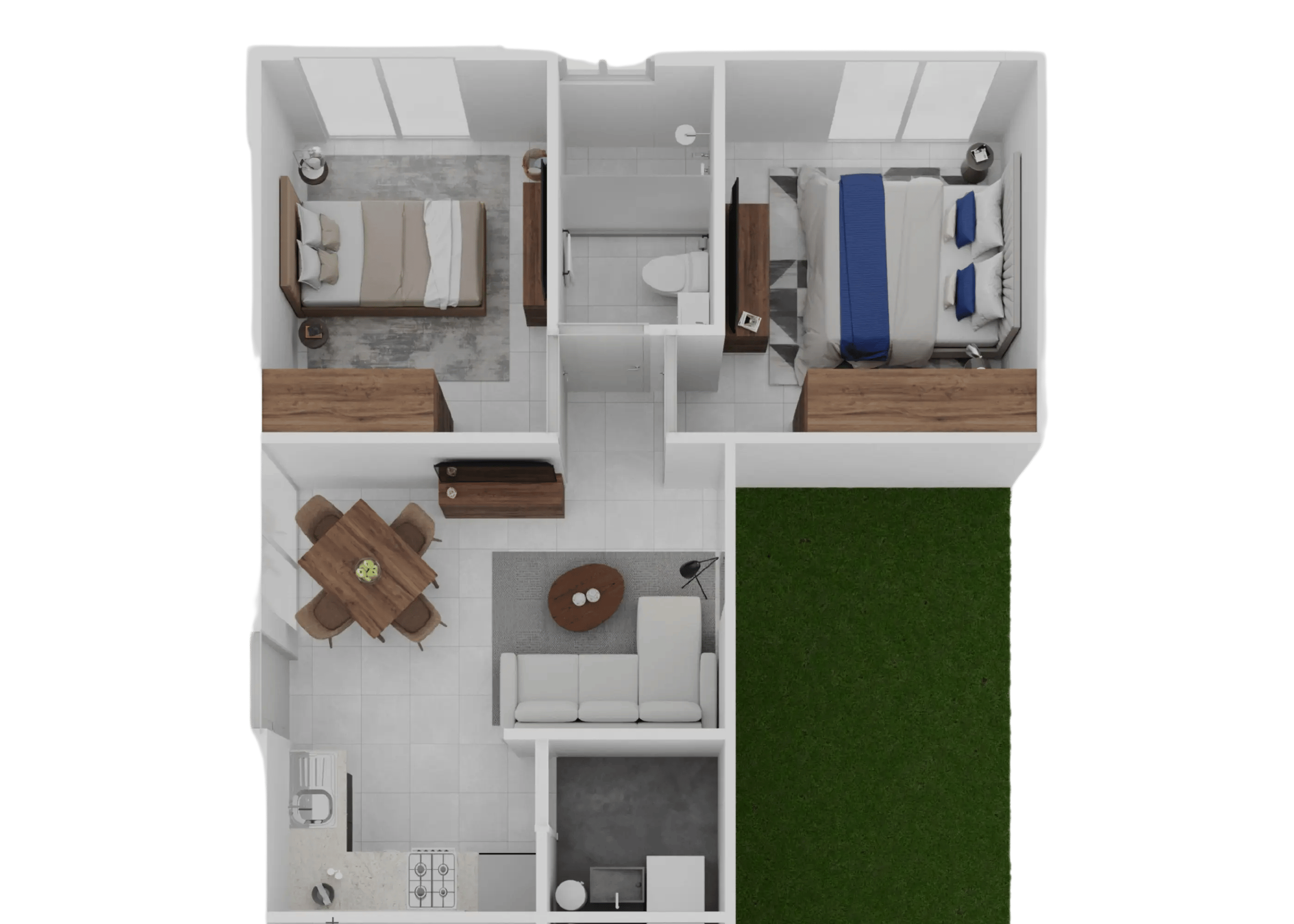 Un solo nivel  de Departamentos en venta con alberca en Cancún | Modelo Rubí