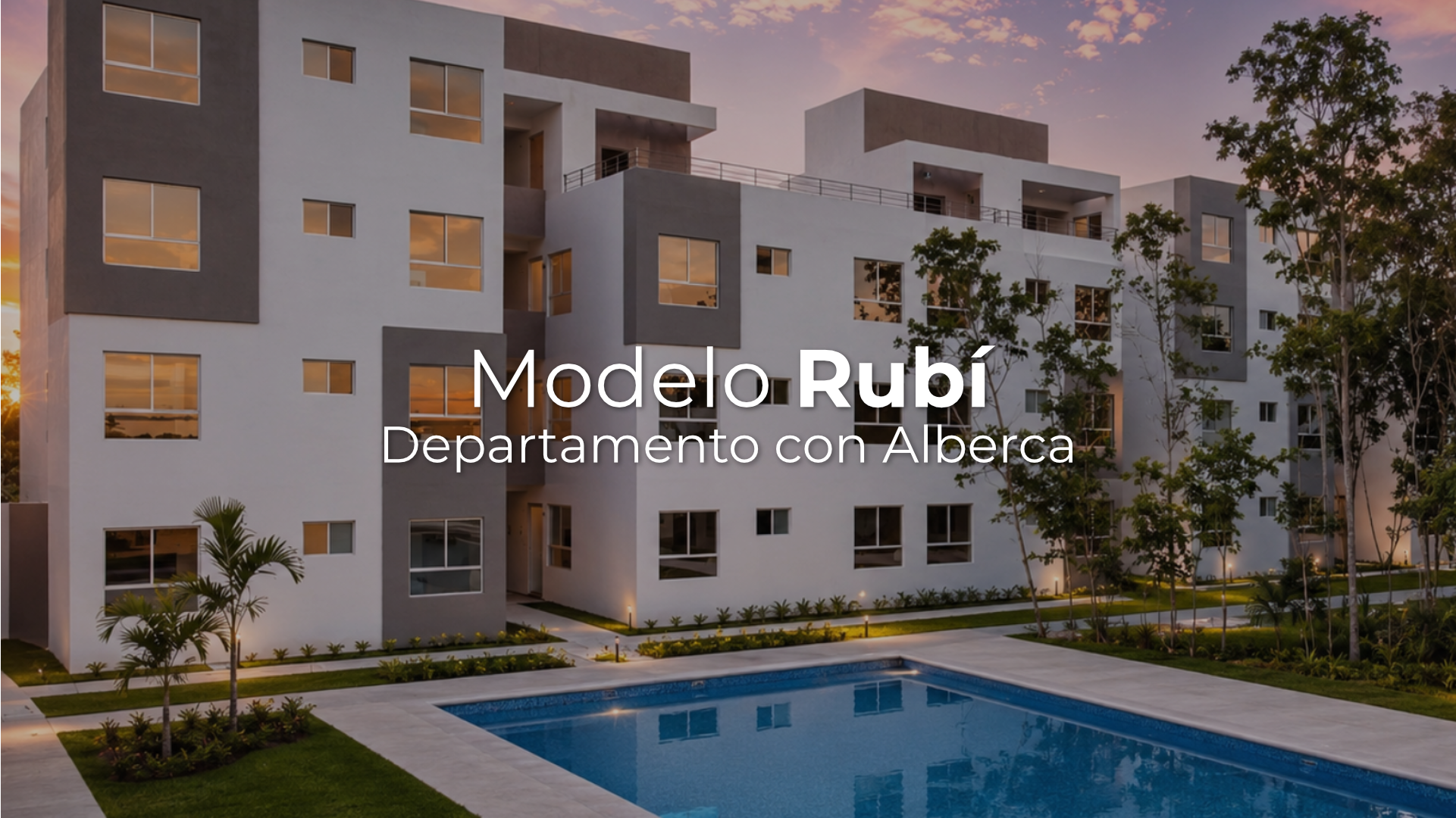 Imagen de Departamentos en venta con alberca en Cancún - Modelo Rubí en Nueva Residencial Turquesa