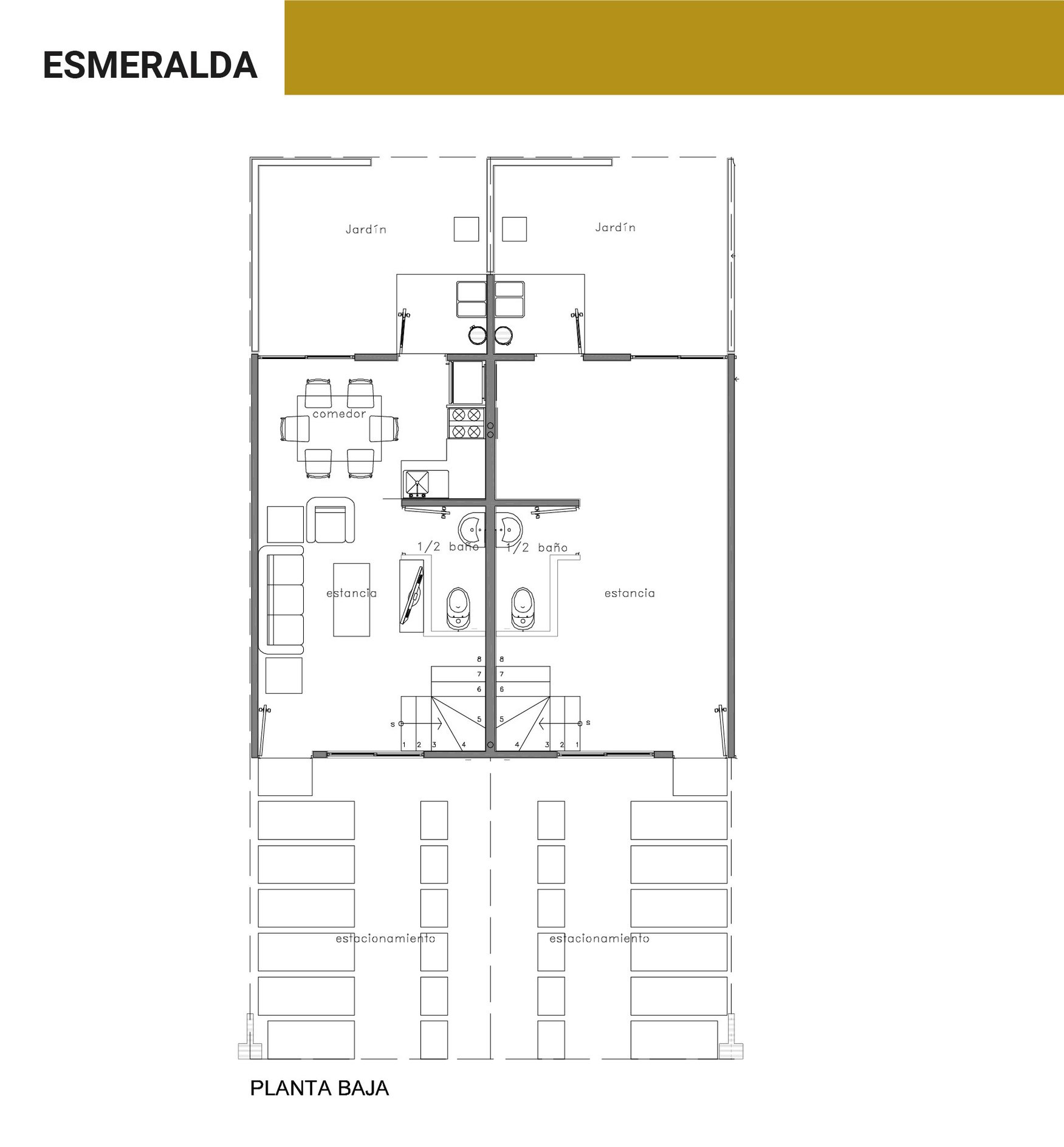 Planta Baja de Venta de casas en Puebla | Modelo Esmeralda